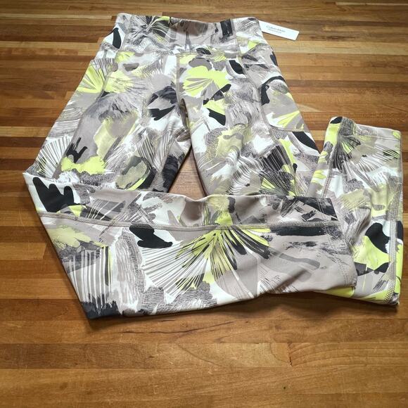 Calvin Klein Floral-Print 7/8 Leggings - Collage Floral Beige M - Picture 7 of 9